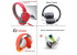 SH-12 wireless headphones stretchable foldable with Bluetooth and inbuilt microphone and SD card slot Random Color